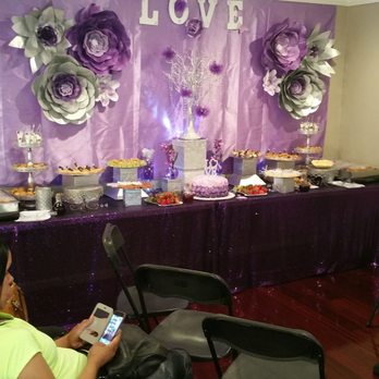 Heaven's Bakery - Front view of the purple ombre cake going with the table display. - Bakeries Near Me - Forestville, Maryland Heaven's Bakery - Front view of the purple ombre cake going with the table display. - Bakeries Near Me - Forestville, Maryland