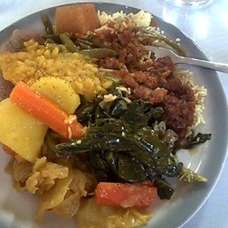 Good selection at the Sunday buffet, but food lacked real Ethiopian flavors and was lukewarm. Good selection at the Sunday buffet, but food lacked real Ethiopian flavors and was lukewarm.