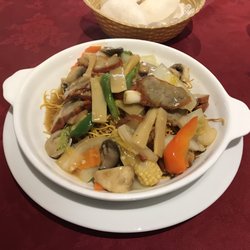Empire Restaurant - Crispy Char Siu Chow Mein.