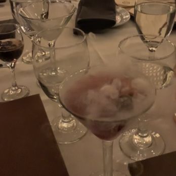 Ocean Prime - Martini with dry ice - Seafood Near Me - Boston, Massachusetts