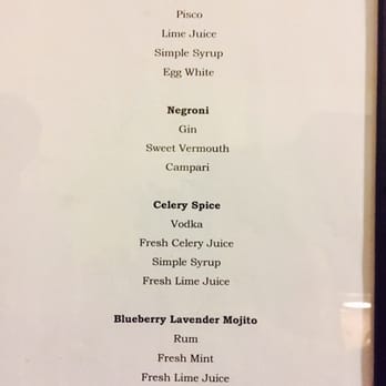 British Bartenders - The menu that Martin printed up for me to display for my guests! - Bartenders Near Me - Los Angeles, California