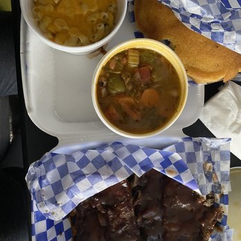 Tori's Place - Rib tips, black eyed peas, and Mac n' cheese, with hot water cornbread. - Soul Food Near Me - Sacramento, California Tori's Place - Rib tips, black eyed peas, and Mac n' cheese, with hot water cornbread. - Soul Food Near Me - Sacramento, California