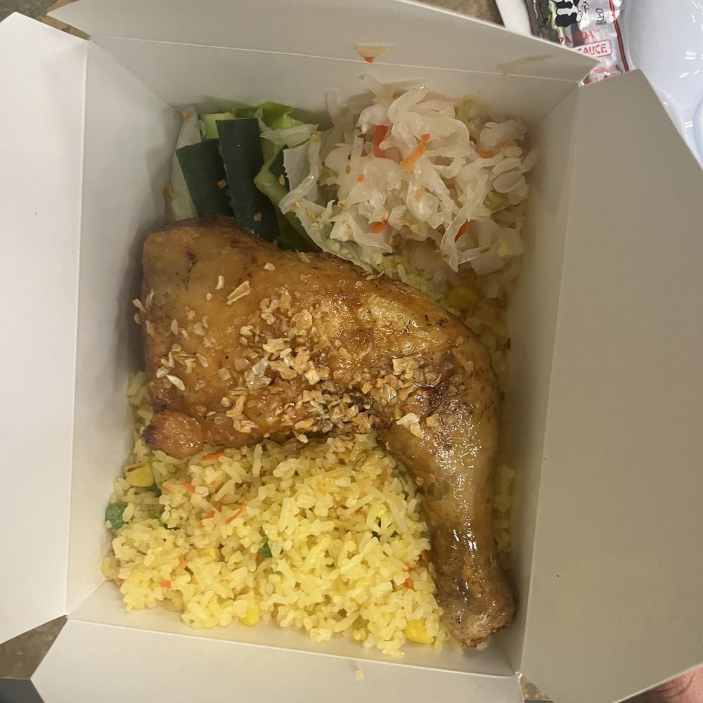 Phamily Tea House - Fried chicken quarter with fried rice - Coffee & Tea Near Me - Albuquerque, New Mexico Phamily Tea House - Fried chicken quarter with fried rice - Coffee & Tea Near Me - Albuquerque, New Mexico