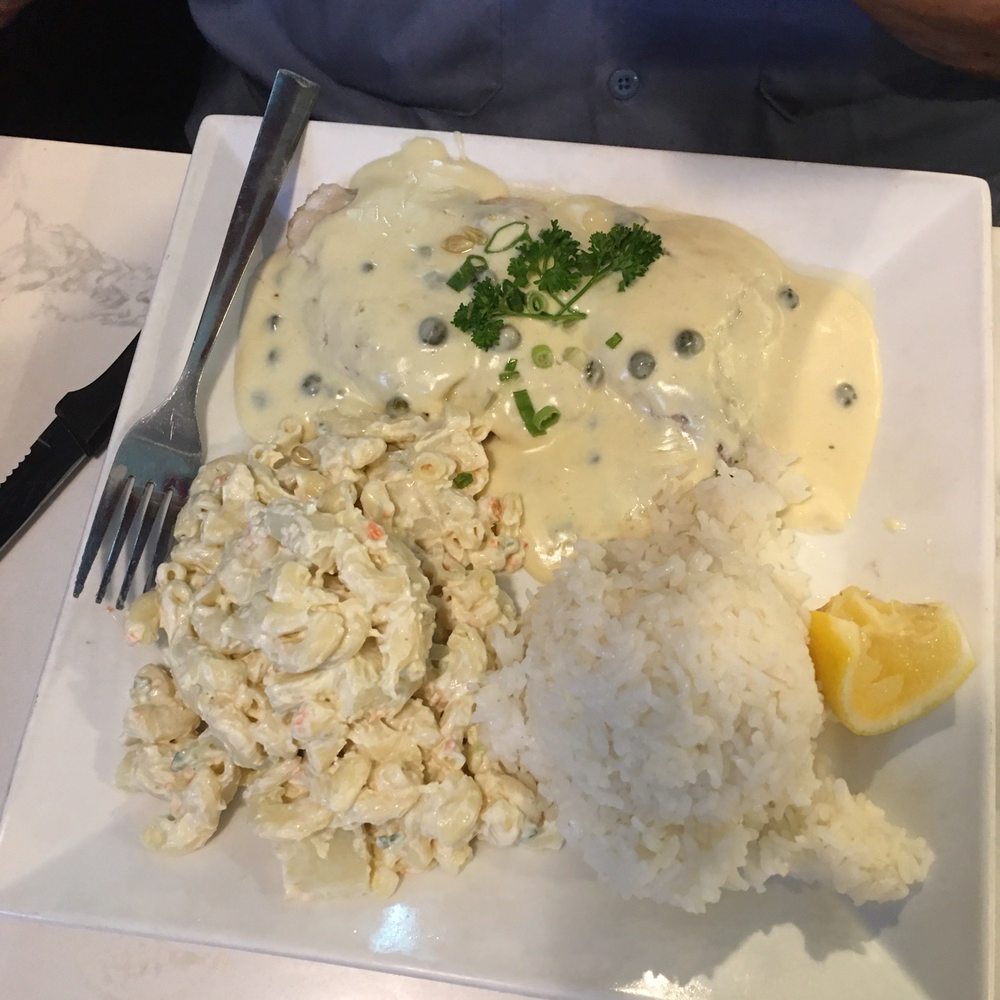 Eagle Cafe - Mahi-mahi with dill sauce - Breakfast & Brunch Near Me - Honolulu, Hawaii Eagle Cafe - Mahi-mahi with dill sauce - Breakfast & Brunch Near Me - Honolulu, Hawaii