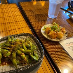 Itsumo Ramen - Spicy edamame, shrimp shumai