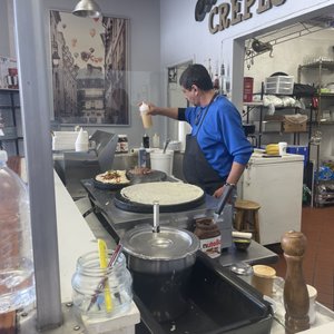 Photo of La Creperie - San Diego, CA, United States. California Surfer crepe! The best bacon, avocado, cheese, and Harissa sauce.