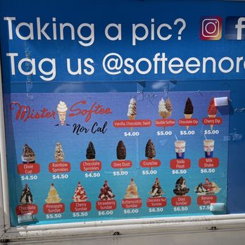 Mister Softee NorCal - menu - Ice Cream & Frozen Yogurt Near Me Mister Softee NorCal - menu - Ice Cream & Frozen Yogurt Near Me