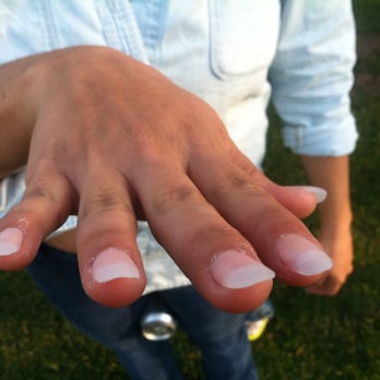 Solvang Nail & Spa Salon - terrible work! I didnt bother getting them painted b/c i knew they were coming off ASAP - Nail Salons Near Me - Solvang, California