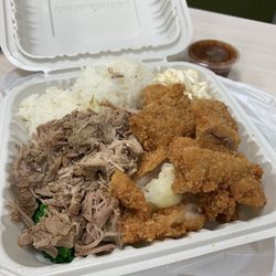 Ono Hawaiian BBQ - Kalua Combo with Chicken Katsu