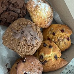 Java's Brewin - Double chocolate, Hawaiian, cranberry cheesecake, chocolate chip, blueberry, cinnamon almond crumb