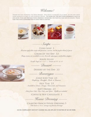 Menu photo 1 Tea with Friends Weslaco, TX