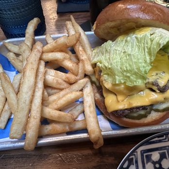 The Atlantic - Happy Hour Burger with Fries ($6 as of 3/16/2026) - Seafood Near Me - Virginia Beach, Virginia The Atlantic - Happy Hour Burger with Fries ($6 as of 3/16/2026) - Seafood Near Me - Virginia Beach, Virginia