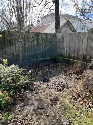 Landscaping job - This was a backyard that needed some landscaping work and we added a rock garden/patio sitting area Landscaping job - This was a backyard that needed some landscaping work and we added a rock garden/patio sitting area