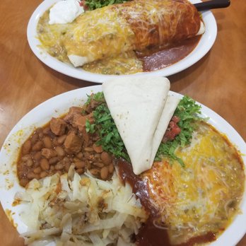 Doug's Day Diner - Centennial - Unbelievable Huevos Socorro with Adovado and breakfast burrito with turkey green chile sausage! Both Christmas style. The best Green Chile! - Diners Near Me - Centennial, Colorado