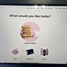 Touchscreen for self order