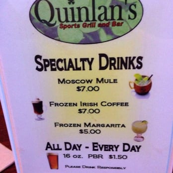 Quinlan's Bar and Grill - Pint of PBR $1.50 all day everyday. - American Near Me - Carrollton, Texas Quinlan's Bar and Grill - Pint of PBR $1.50 all day everyday. - American Near Me - Carrollton, Texas