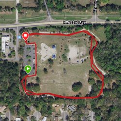Possum Creek Skate Park - The trail is approximately 0.55 miles, it's an even mile if you start on one side the parking lot and stop on the other.