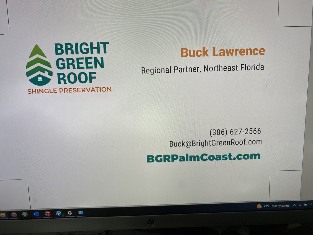 Slide of Bright Green Roof - Palm Coast