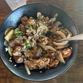 Konnichiwa - Filet mignon bowl with steamed veggies, GF soy sauce and white rice. - Japanese Near Me - Spartanburg, South Carolina