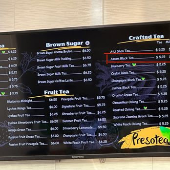 Presotea Bakersfield - $5.75 advertised, but they actually charge $6.00 - Bubble Tea Near Me - Bakersfield, California Presotea Bakersfield - $5.75 advertised, but they actually charge $6.00 - Bubble Tea Near Me - Bakersfield, California
