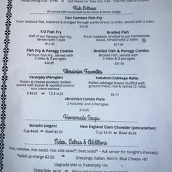 Ukrainian Cultural Center Of Rochester - Updated Menu