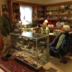 HH Antiques & Collectible Mall - Original cabinets filled with collectible china, glassware, and other treasures