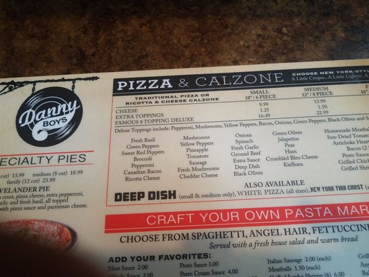 Menu photo 7 Danny Boy's Pizza Rocky River, OH
