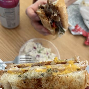 Jake's Cafe & Catering - Turkey Club Melt Sandwich (asked for avocados on the side) and Philly cheese steak - Salad Near Me - Livermore, California Jake's Cafe & Catering - Turkey Club Melt Sandwich (asked for avocados on the side) and Philly cheese steak - Salad Near Me - Livermore, California