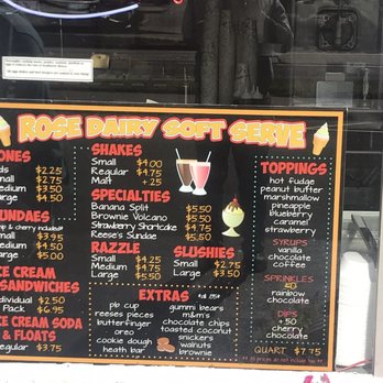 Rose Dairy - Menu on 8/10/19 - Hot Dogs Near Me - Cheshire, Connecticut Rose Dairy - Menu on 8/10/19 - Hot Dogs Near Me - Cheshire, Connecticut