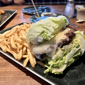 Reunion Kitchen + Drink - Jalapeño burger lettuce wrapped - New American Near Me - Corona, California Reunion Kitchen + Drink - Jalapeño burger lettuce wrapped - New American Near Me - Corona, California