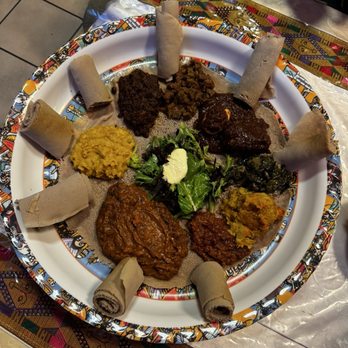 Blue Nile Ethiopian - Meat Combo Platter + Ethiopian Vegetarian Combo + Bozena Shiro - Ethiopian Near Me - Oakland, California Blue Nile Ethiopian - Meat Combo Platter + Ethiopian Vegetarian Combo + Bozena Shiro - Ethiopian Near Me - Oakland, California