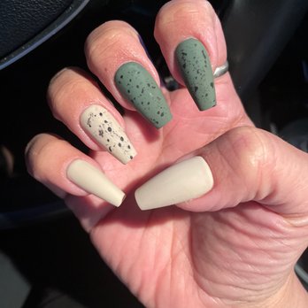 Blue Diamond Nails Spa - Gel X medium coffin - Nail Salons Near Me - Enterprise, Nevada