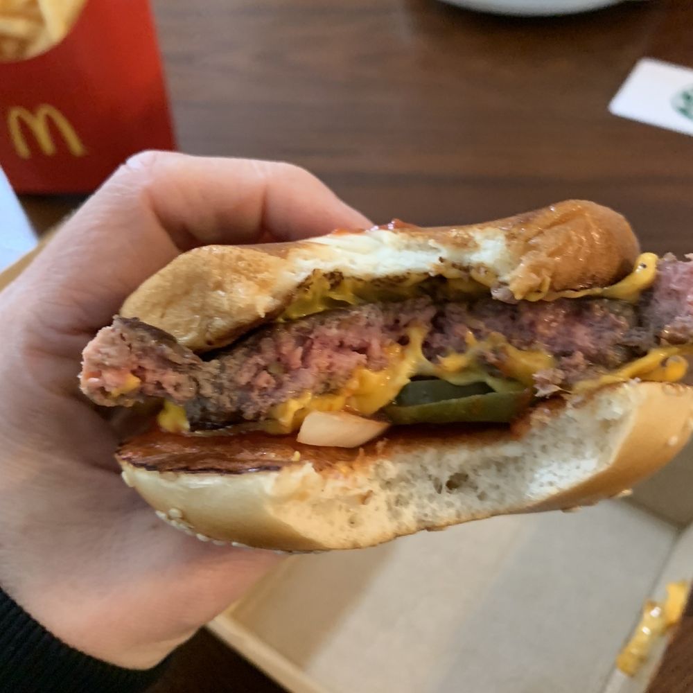Raw quarter pounder
