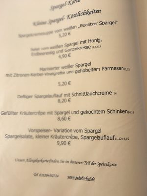 Menu photo 7 Jakobs-Hof Beelitz Beelitz, BB Menu photo 7 Jakobs-Hof Beelitz Beelitz, BB