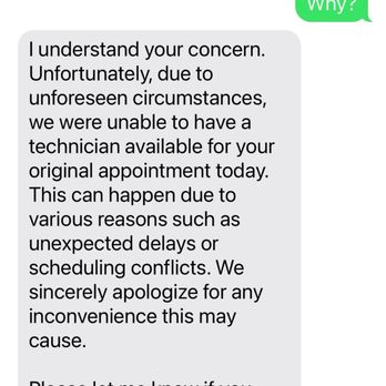 Sears Appliance Repair - Cancellation of service at 9:21. Service was scheduled from 8-12. - Appliances & Repair Near Me Sears Appliance Repair - Cancellation of service at 9:21. Service was scheduled from 8-12. - Appliances & Repair Near Me