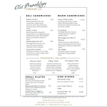 Old Brooklyn Cheese Company - Go to the instagram or facebook page for the current menu. - Cheese Shops Near Me - Cleveland, Ohio Old Brooklyn Cheese Company - Go to the instagram or facebook page for the current menu. - Cheese Shops Near Me - Cleveland, Ohio