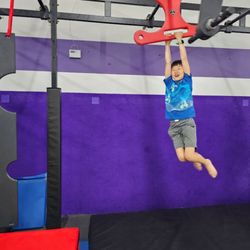 Precision Elite Gymnastics - Ninjas swinging on our Ninja Set!