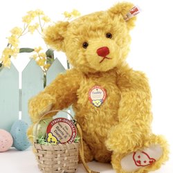 The Toy Shoppe - Happy, friendly Steiff Teddy at The Toy Shoppe includes medallion that can be personalized. A unique Steiff mohair limited edition.