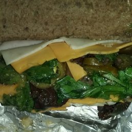 Multi grain turkey with spring mix, jalapeños, and Italian mmmm