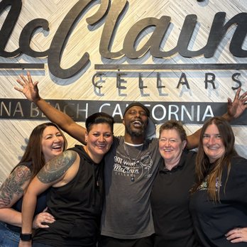 McClain Cellars - Us with the entertaining Eddie!! - Wine Tasting Room Near Me - Laguna Beach, California