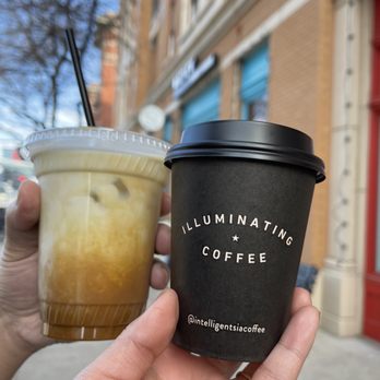 Renew Coffee N Bakery - Caramel Macchiato + Beet Latte with oat milk - Coffee & Tea Near Me - Frisco, Texas