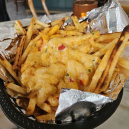 Pimento cheese fries.  Excellent.