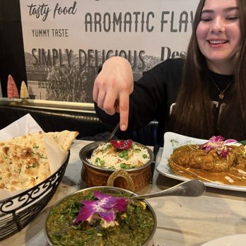 Raj Saffron House - Saag paneer and lamb shank korma - Indian Near Me - Syracuse, New York Raj Saffron House - Saag paneer and lamb shank korma - Indian Near Me - Syracuse, New York
