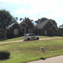 Horizon Roofing - This house had a 30 year architectural shingle on it with hail damage. 5 hits per slope and insurance totaled it.