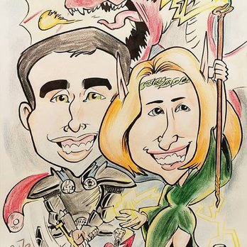 Over The Line Art - Caricatures Near Me - Seattle, Washington