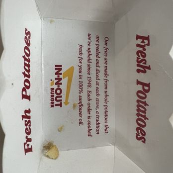 In-N-Out Burger - Fry box - Fast Food Near Me - Millbrae, California