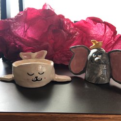 Pottery Bayou - Some finished clay items I made (post paint and glaze)
