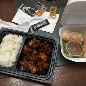 Asian Cafe - Take out: General Tso w/ steamed rice, and Vietnamese spring rolls s/peanut sauce. Everything was fresh and tasty! - Chinese Near Me - Burleson, Texas Asian Cafe - Take out: General Tso w/ steamed rice, and Vietnamese spring rolls s/peanut sauce. Everything was fresh and tasty! - Chinese Near Me - Burleson, Texas