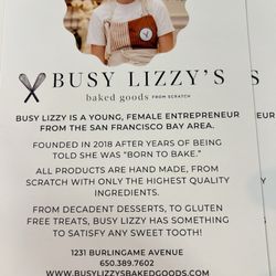 Busy Lizzy's Baked Goods - Info