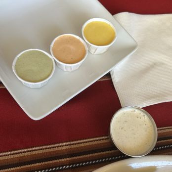 Eli's Peruvian Kitchen - trio of sauces - Peruvian Near Me - San Diego, California